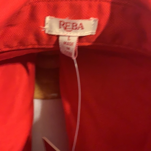 REBA Rodeo Red Layered Button Down Top - Picture 15 of 16